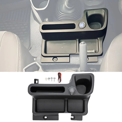 Car Center Console Storage Box Cup Holder Organizer Tray with USB for Toyota Land Cruiser LC70 71 75 76 79 2009-2020 Accessories