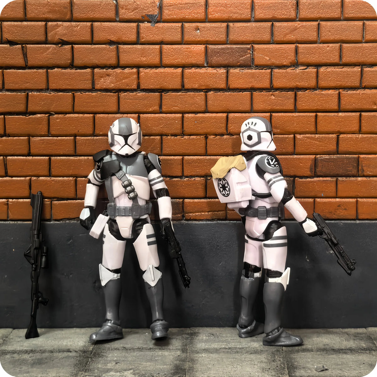Star Wars 3.75 Inch Trooper 1/18 Shock Coruscant Guard Kamino Clone Sergeant Hound Fox Action Figure Toys Model Loose