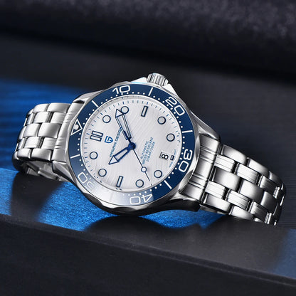 2025 New PAGANI DESIGN Diving Mens Watches Gold Luxury Automatic Watch For Men Mechanical Wristwatches AR Sapphire Ceramic Bezel