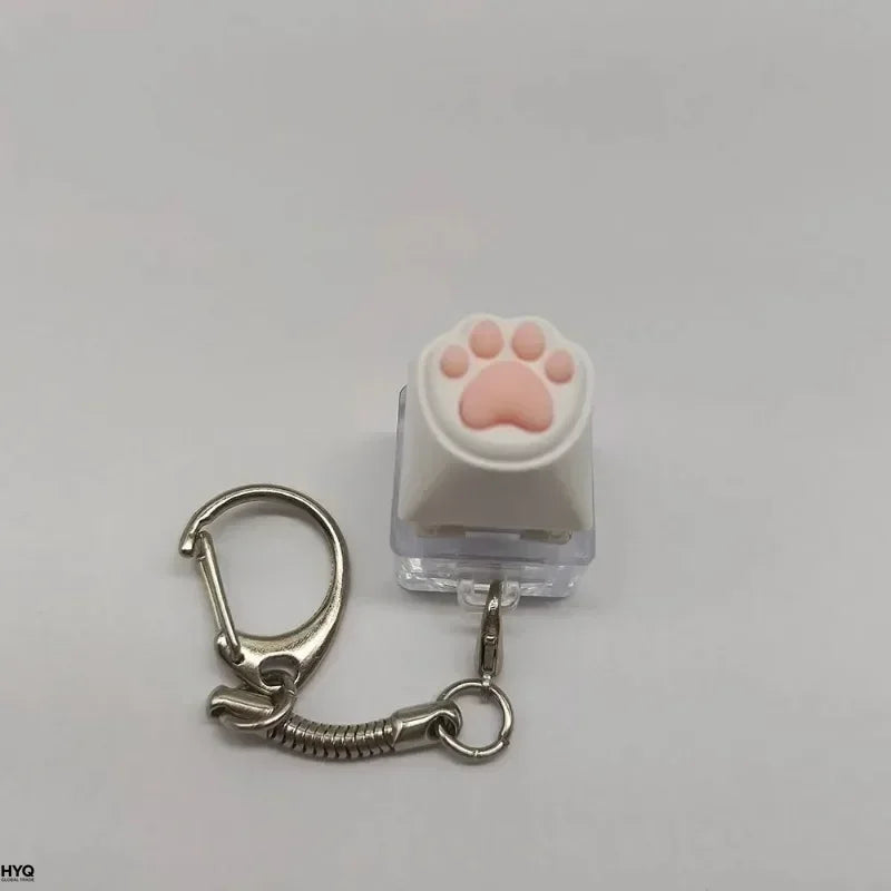 Cute Cat Claw Key Chain Key Ring Fingertip Decompression Pressure Toy Keycap Tester Back Bag Pendant Festival Couples Gift
