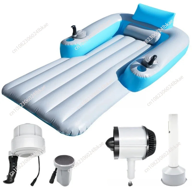 Inflatable Automatic Floating Row Built-in Propulsion Motor Rings Outdoor Swimming Pool Water Foldable Backrest Motor Lounge