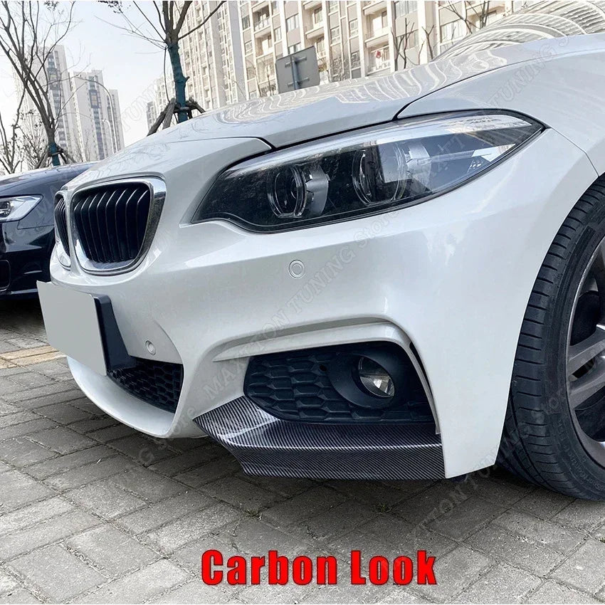 For BMW F87 M2 F22 F23 220i 228i 230i M235i M240i M Sport Headlight Eyebrow & Front Bumper Spoiler Wind Knife Splitter 2014-2022