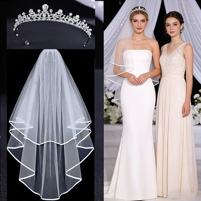 2-piece Women's Bridal & Bridesmaid Headpiece Veil Accessory Set for Weddings