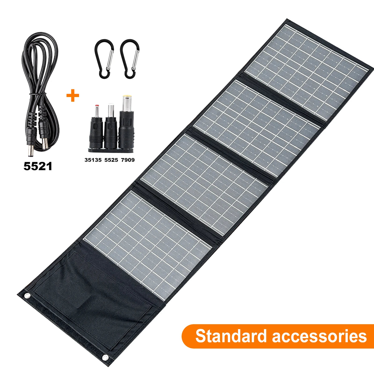 Leaorld 120W Solar Panel 12V Battery Charger, Foldable QC3.0 PD3.0 Solar Phone Fast Charger, Clips, Power Station, RVs, Camping