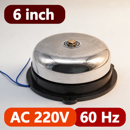2/3/4/6 Inch Internal Strike Electric Bell AC110/220V DC12/24V High Decibel Loud Sound Alarm Doorbell School Factory Household