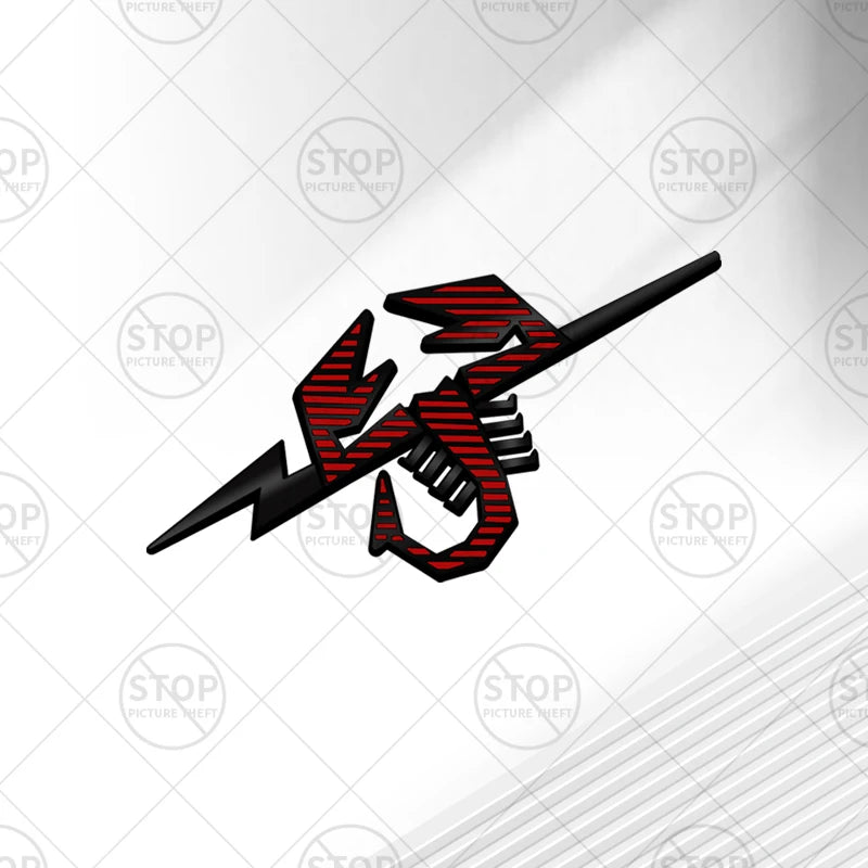 Car Sticker Lightning Scorpion Logo 3D Decal Grille Body Side Badge Rear Trunk Emblem For 500 595 Abarth Punto 695 124 Spider