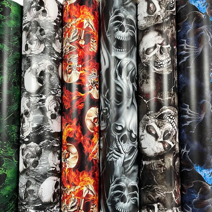 Premium Graffiti Skull Sticker Vinyl Wrap Film Roll Self Adhesive Decal Car Wrapping Foil with Air Release Bubble