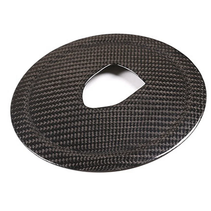 ABTC-Real Carbon Fiber Steering Wheel Rings Logo Trim Cover Stickers For 911 Panamera Cayenne Boxster 2008-2016 Parts Bl