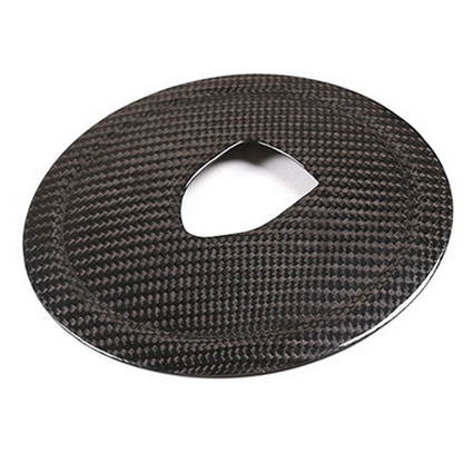 ABTC-Real Carbon Fiber Steering Wheel Rings Logo Trim Cover Stickers For 911 Panamera Cayenne Boxster 2008-2016 Parts Bl