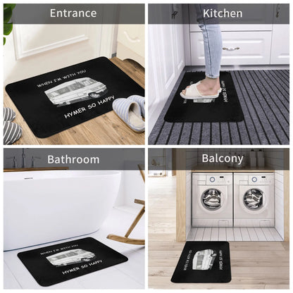 when I'm with you Hymer so happy Non-slip Doormat Floor Mat Absorbent Mat Carpet Rug Kitchen Entrance Home Bathroom Footpad Mats