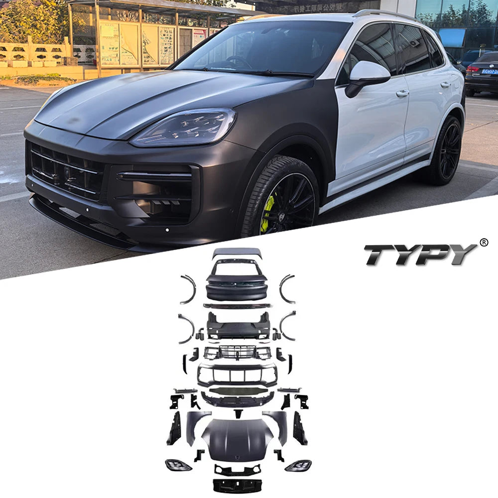 TYPY Car Accessories Body Kit For Porsche Cayenne 958 2011-2017 958.1 958.2 Upgrade 2025 To Body Kit Bumpers Head Lamps