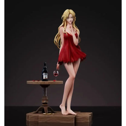 JC Anime Figure Vermouth Detective Conan Red Dress Pvc Collectible Model Desktop Ornament For Anime Collection Enthusiasts