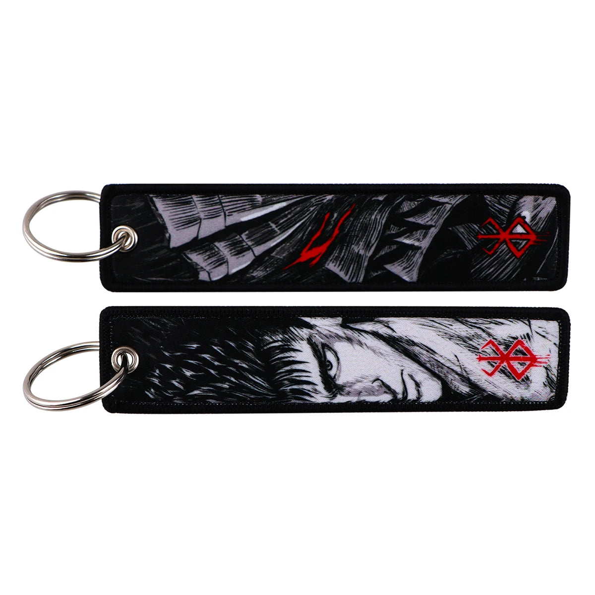 Cool Man Embroidery Key Fobs Keychains for Women Anime Key Tags Keyring Accessories Toys Gift