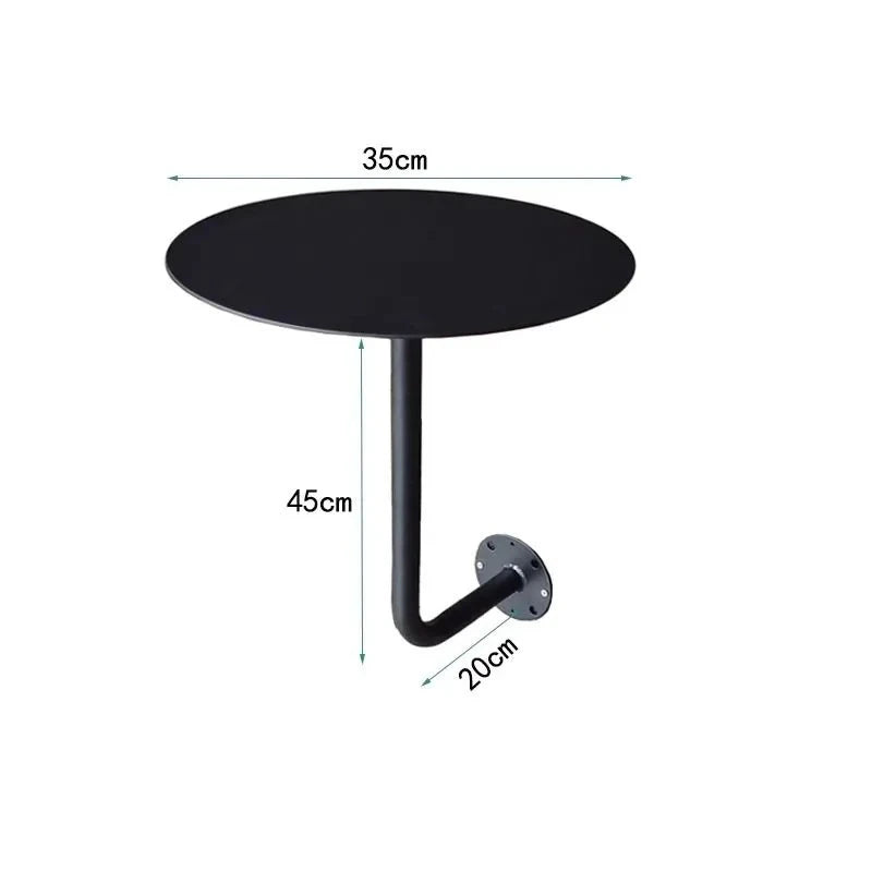 Modern Minimalist Stainless Steel Hang on Bar Table Compact Counter Space Saving Corner Desk for Cafe Shop Rustproof