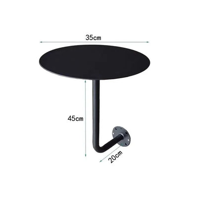 Modern Minimalist Stainless Steel Hang on Bar Table Compact Counter Space Saving Corner Desk for Cafe Shop Rustproof
