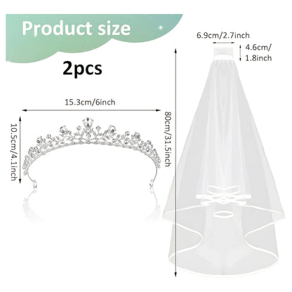 2-piece Women's Bridal & Bridesmaid Headpiece Veil Accessory Set for Weddings