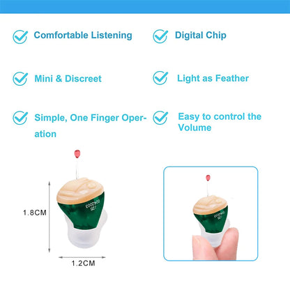 Portable Hearing Aids Audifonos Mini Inner Ear J25 Adjustable Hearing Aid Ear Sound Amplifier