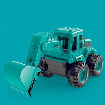 Simulation Engineering Vehicle Toys, Inertial Vehicles, Excavators, Bulldozers, Road Rollers, Claw Machines, Suitable as Gifts F