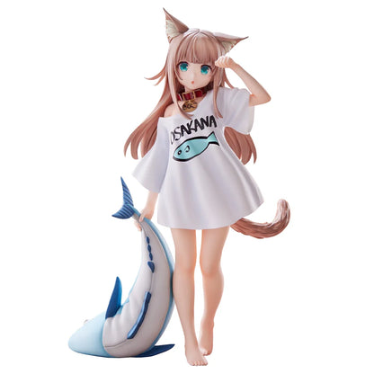 Anime Figure My Girl Kinako Figurine Standing Posture Dress Up a Cat Action Figure Cat Toy Model Collection Desk Ornament Gift