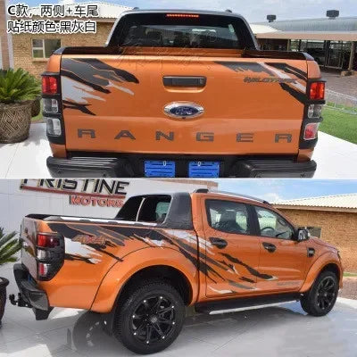 Car Stickers Both Sides Car Head Tail Decals Vinyl KK Decoration Auto Car-styling Accessories For Ford RANGER Raptor F150 Pickup