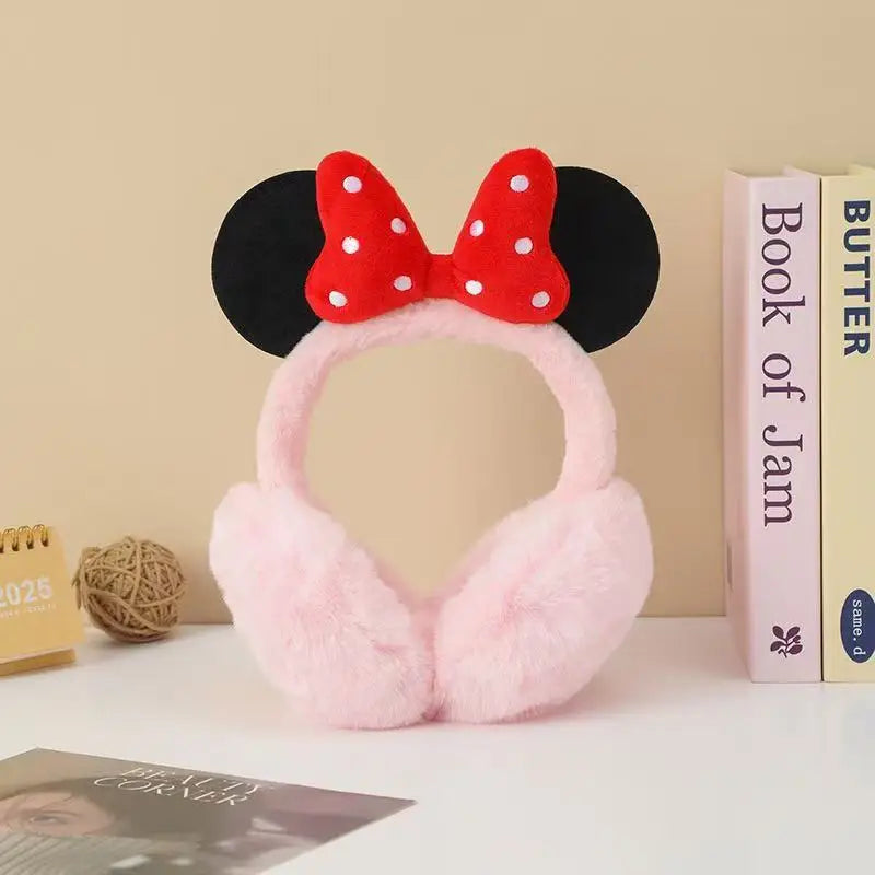 Mouse Animation Peripheral Cartoon Bow Shape Autumn and Winter Warm Plush Cold-proof Anti-freezing Thickened Ear Warm Ear Bag