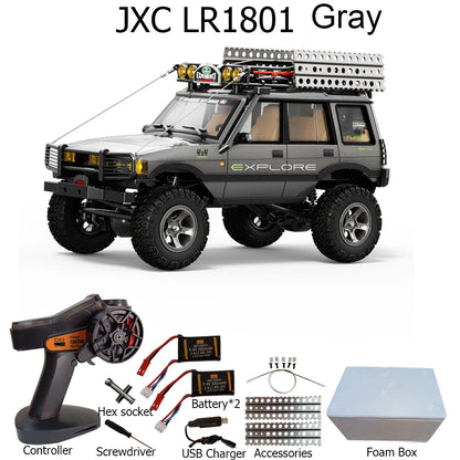 JXC LR1801 1/18  RC Car 4WD 2.4G Remote Control Car Full Proportion Dual Speed Simulation LED Climbing Off-road RC Toy As Gift