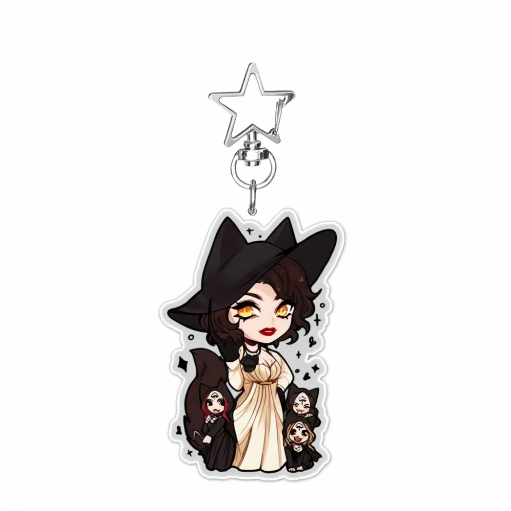 Resident Evil 6cm Acrylic Stand Keychain Leon Jill Chris Ada Game Figure Bag Pendant Decor Collection Gift For Fans
