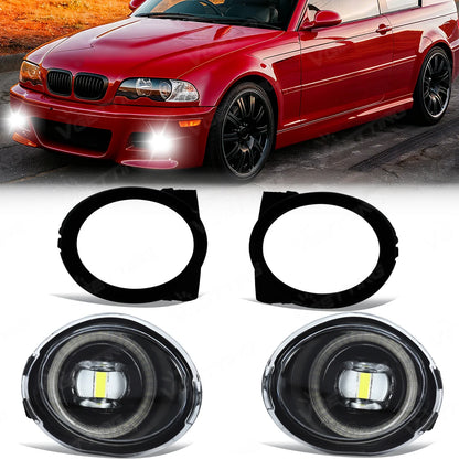 LED Fog Light For BMW E46 M3 3 SERIES 2001-2005 Fog Lights Grill Bezel For BMW E39 M5 1995-2004 Fog Lamp Cover Headlight Frame