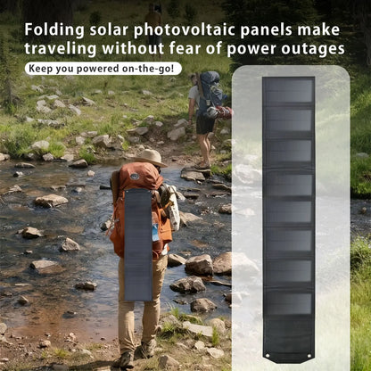 LEAORLD 80W Solar Panel Charger, 8-Foldable Solar Panel Fast Charging, Dual USB Solar Phone Charger, Monocrystalline High Effici