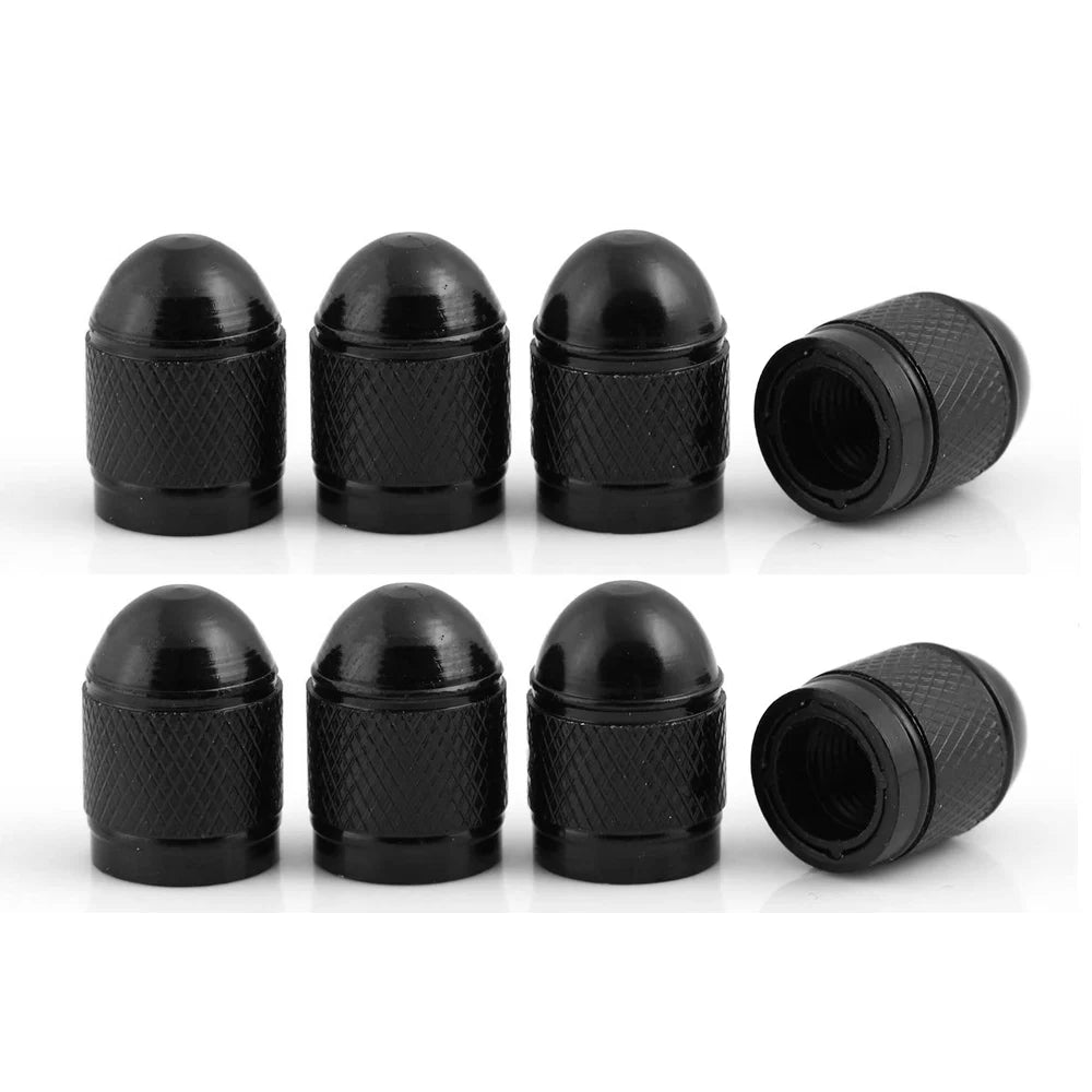 8PCS Tire Wheel Caps Metal Tyre Air Stem Dust Nipple Caps with Plastic Liner Corrosion Resistant Leak-Proof Cars and Motorcycles