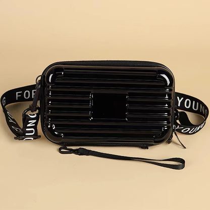 〔CC〕|Mini Suitcase Shape Bag Fashion Luggage Bag Handbag Shoulder Bag Waterproof Bag Hard Shell Box Suitcase Purse Clutch Bag