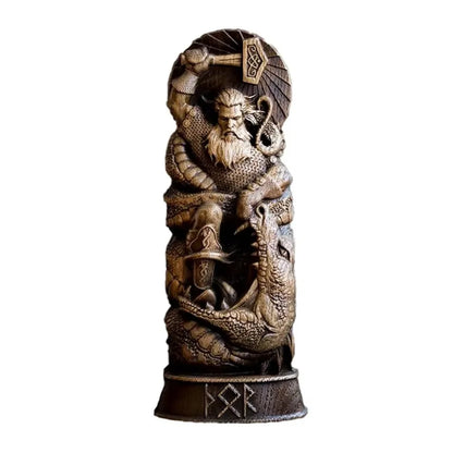 Retro Nordic Gods Sculpture Resin Crafts Mythical Freya Statue Collectible Carving Hero Art Figurine Gift for Mythology Lovers