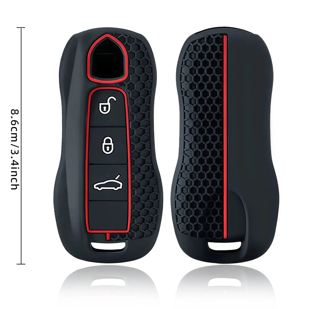 Silicone Car Remote Key Case FOB for Porsche Cayenne 958 911 Lepin 996 Macan Boxster Panamera 997 944 924 Panamera 718 971 9YA
