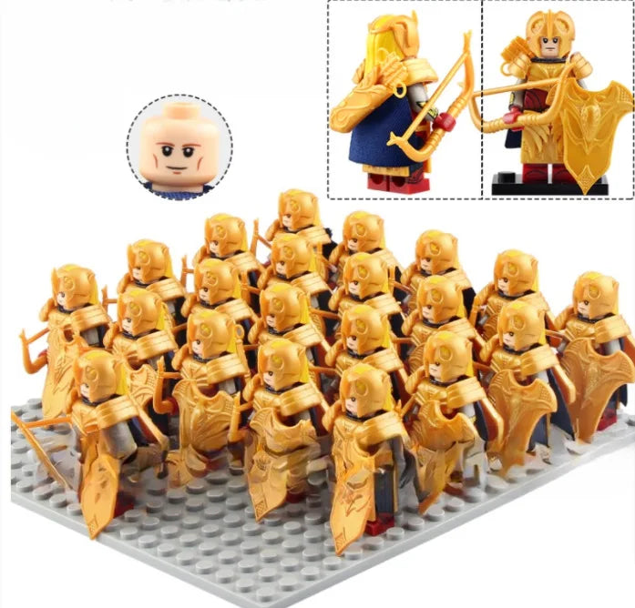 21PCS Medieval Ancient Roman Warrior Series Spartan 300 Warrior Children's Building Block Toys DIY Micro Scene Ornaments