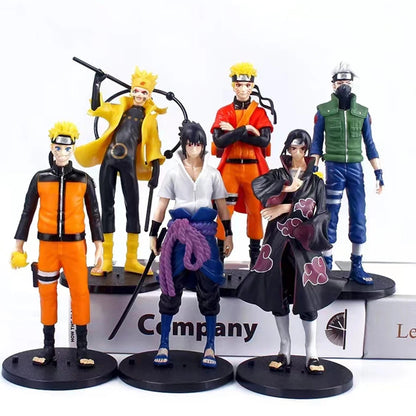 Anime Naruto Figure Uchiha Itachi Sasuke Kakashi Set PVC Action Figure Model Toy Gift Collection