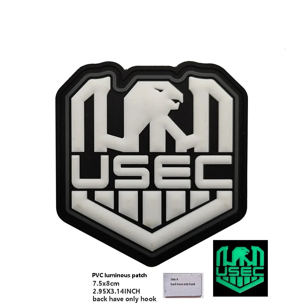 PVC Rubber Patch USEC Team Badge BEAR Magic Armband IR Reflective Tactical Morale Backpack Hook and Loop Patches for Clothing