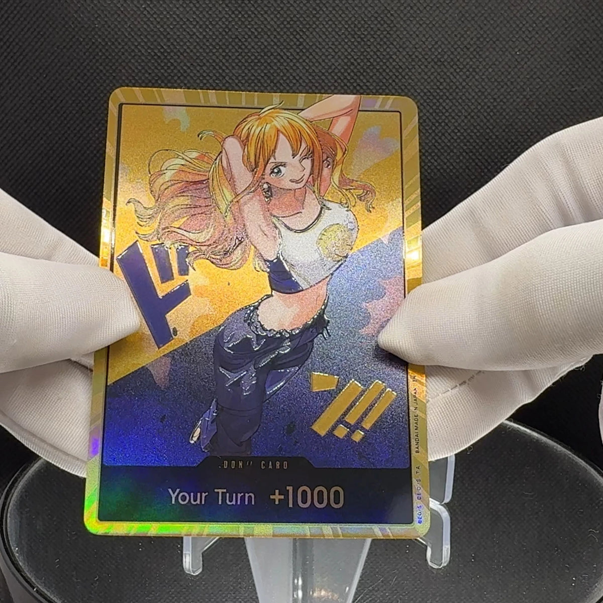 One Piece OPCG English Golden Holographic 3D Textured  DON card Straw Hat Crew x Lakers DON card Anime Collectible Cards