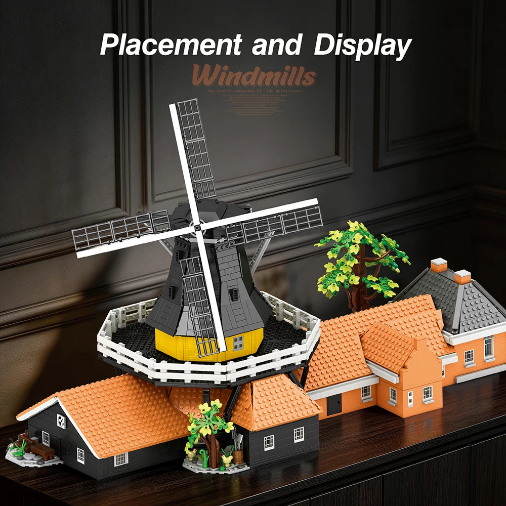 4801PCS Kids Building Blocks Windmills Toy MOC Dutch Windmill House View Model Toys for Children Gift Sets