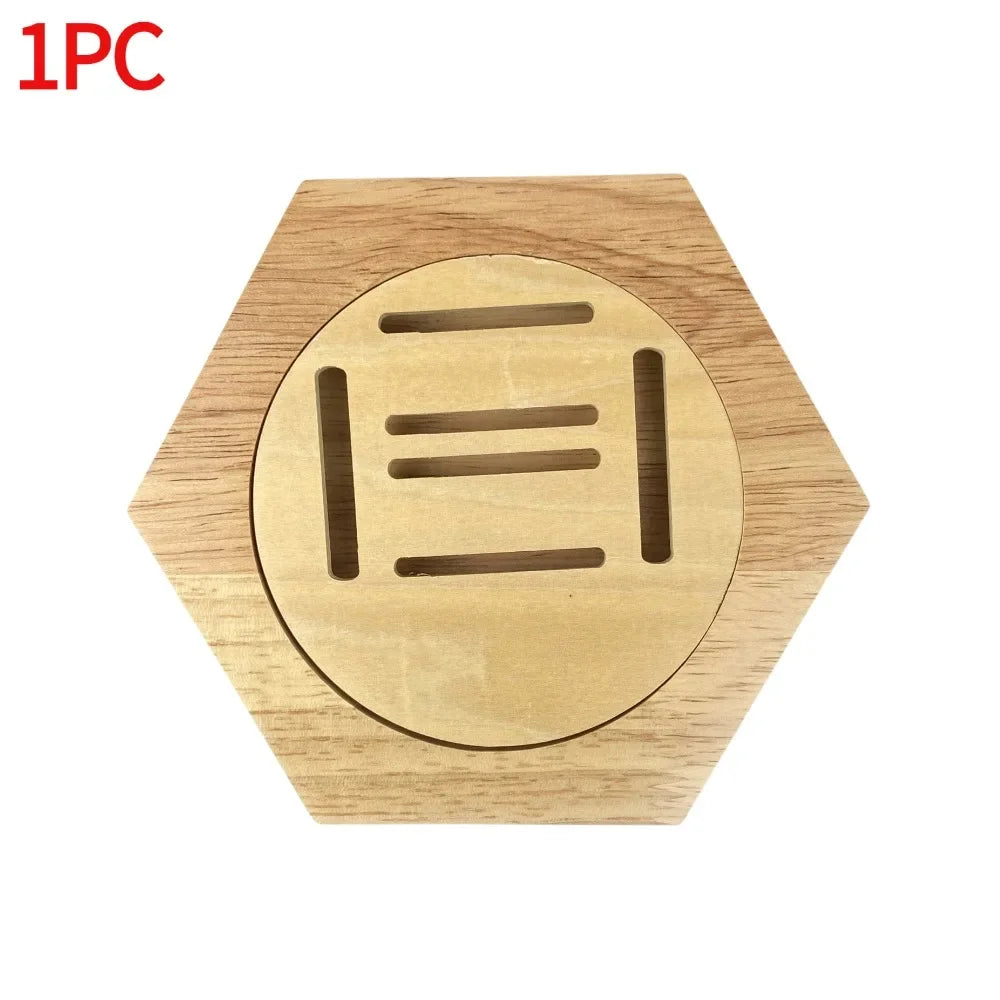 Wooden Medal Display Stand Hexagonal Cellular Design Sports Award Storage Box Creative Wall Decor Home Decoration