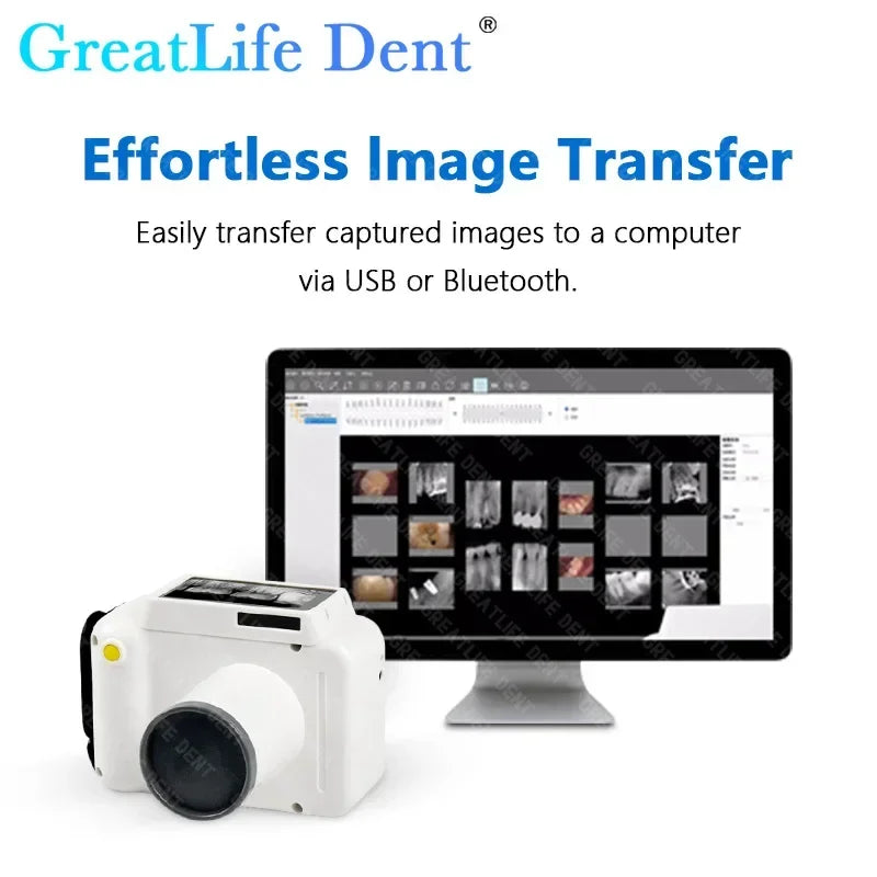 Mexico ES UK In Stock GreatLife Portable Dental X-ray Machine Veterinary Pet X Ray Unit with Built-in Dental Sensor Digital Rvg