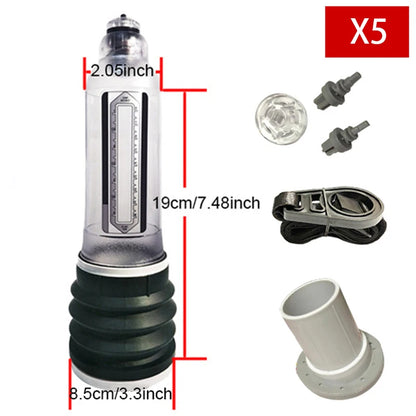 Male Penis Pump Water Vacuum Pump For Men Penis Enlargement Pump Dick Extender Cock Exercises Pump Glans Trainer Adults Sex Toys