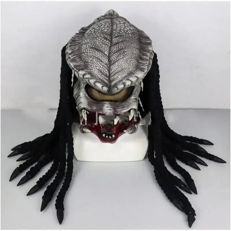 Adult 3D Predator Mask Latex Alien Terror Face Mask Halloween Fancy Dress Cosplay Party Prop In Stock