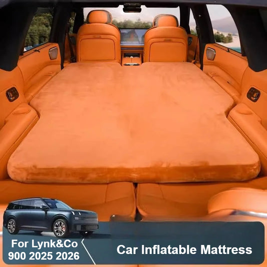 For Lynk & Co 900 2025 2026 Car Inflatable Mattress Suede Trunk Inflatable Travel Bed Sleeping Rest Cushion Camping Mattress