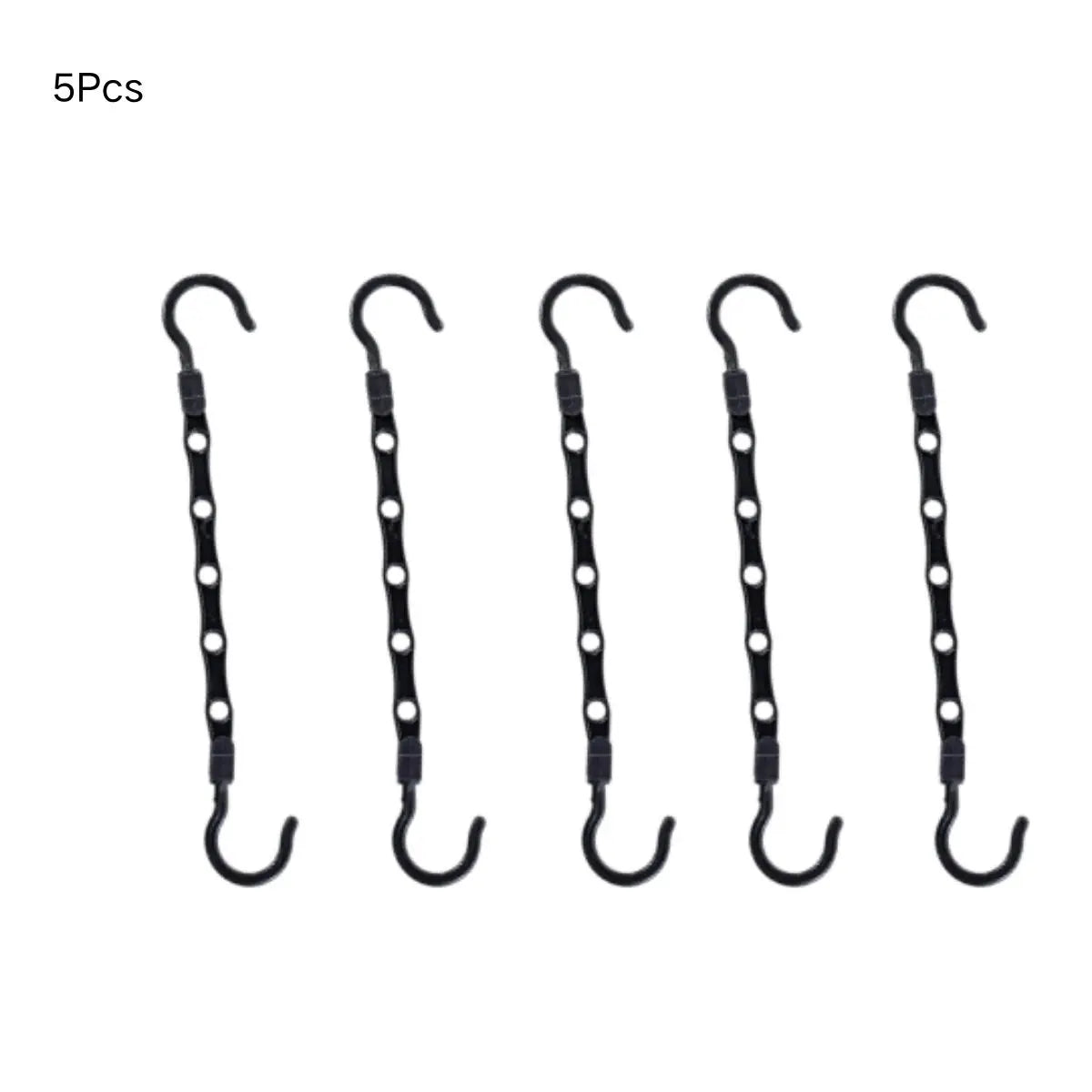 10/5Pcs Black Magic Space Saving Hangers Premium Smart Hanger Hooks Sturdy Cascading Hangers with 5 Holes for Heavy Clothes Clos