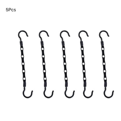 10/5Pcs Black Magic Space Saving Hangers Premium Smart Hanger Hooks Sturdy Cascading Hangers with 5 Holes for Heavy Clothes Clos