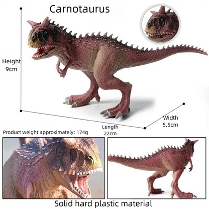 Simulation Jurassic World Carnotaurus Dinosaur Figure Solid Realistic Horned Bull Dinosaur Model PVC Animal Figurines Cognitive