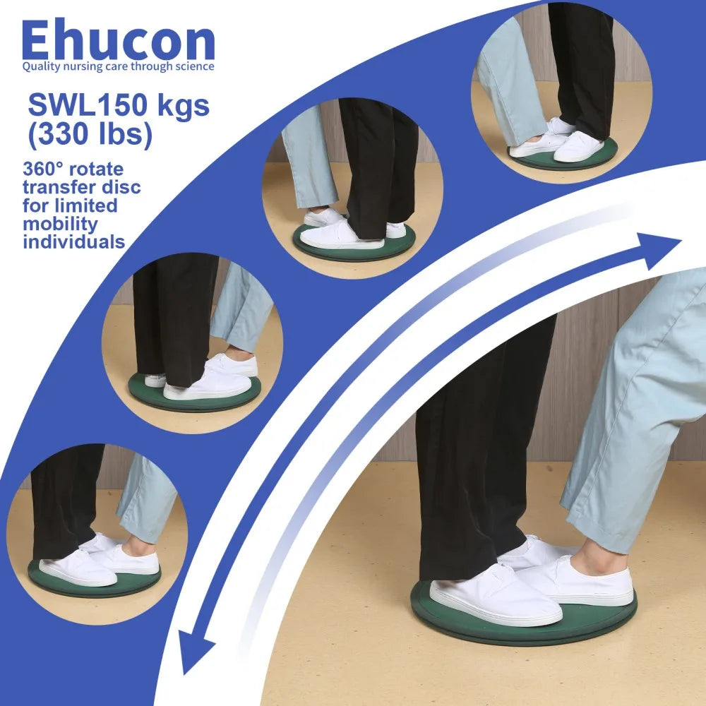Ehucon Pivot Disc Patient Turning Devices Swivel Cushion 360 Degree Dia 15.7" Sliding Board for Elderly,Disabled, Pregnant Woman