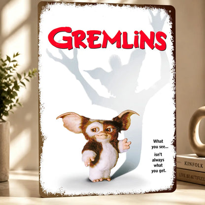 Gremlins Aluminum Posters Customized Metal Tin Sign Vintage Premium Dramatic Screen Scene Wall Art For Film Fans And Theaters