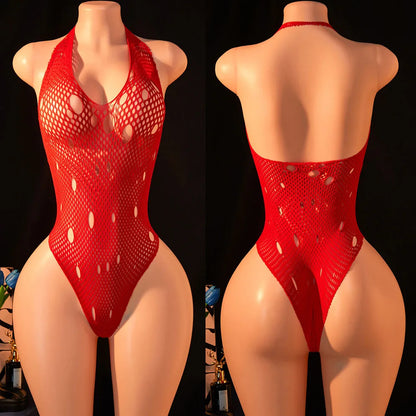 Woman‘s Sexy Lingerie Open Crotch Fishnet Bodystockings Porn Bodysuit Underwear Erotic Outfits