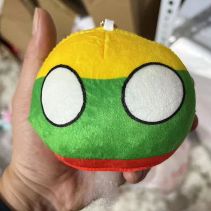 Country Ball Plush Toys 70 Styles 10cm Polandball Pendant Country Balls Countryball Stuffed Doll Xmas Birthday Gifts for Kids